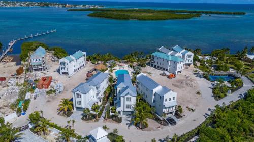 an aerial view of a house on the beach at Sea Glass Cove by SoFLA Vacations in Marathon