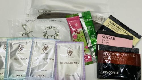 a group of different types of food wrappers at Toyoko Inn Osaka Abeno Tennoji in Osaka