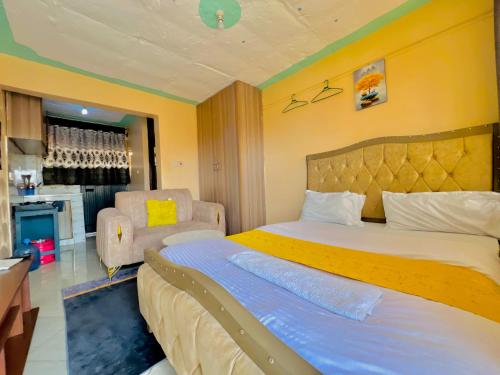 Ένα ή περισσότερα κρεβάτια σε δωμάτιο στο White Arts homes