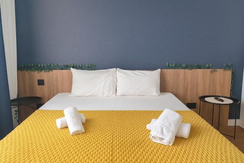 Кровать или кровати в номере Central Belgrade Apartments BW