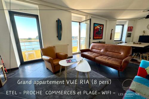 Bel appartement de 105m2 VUE RIA d'ETEL