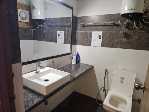 Koupelna v ubytování Sky villa