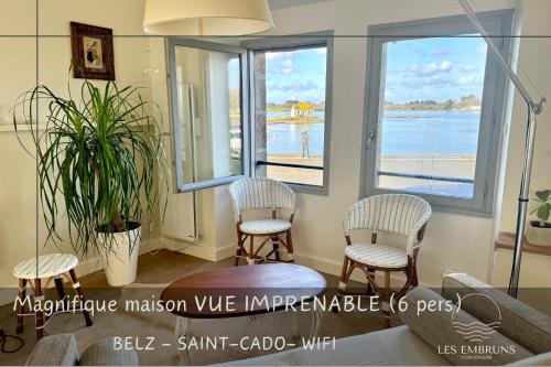Avel Mor et sa VUE imprenable sur l'île de St Cado