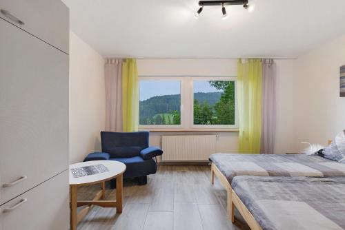 Postel nebo postele na pokoji v ubytování Ferienwohnung Schwäbische Alb