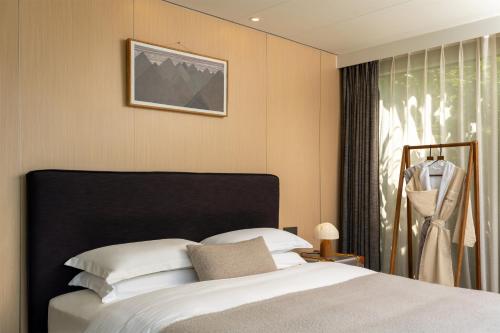 Katil atau katil-katil dalam bilik di Mountain View Boutique Hotel