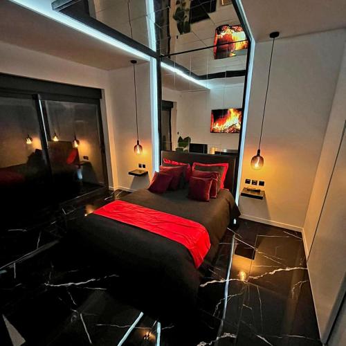 Postel nebo postele na pokoji v ubytování Erotic Room