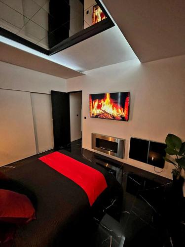 TV a/nebo společenská místnost v ubytování Erotic Room