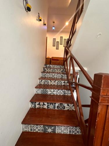 a set of stairs in a house at Silver Woods- A Boutique Cottage in Srinagar