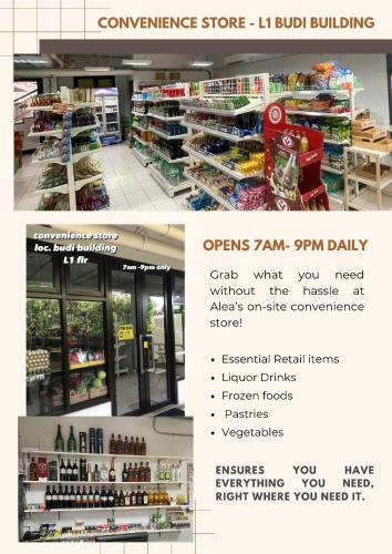 a collage of two pictures of a grocery store at Homestay by ViJiTa 2bedroom condo in Manila
