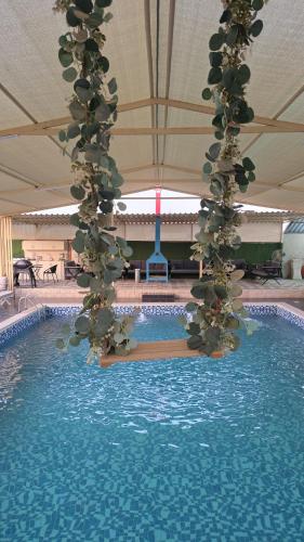 Bazén v ubytování استراحة دار العين nebo v jeho okolí