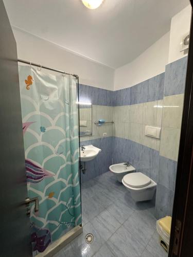 Baðherbergi á Hotel Zverneci