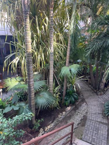 Un jardín fuera de 27 Cafe Zanzibar Airport Hotel