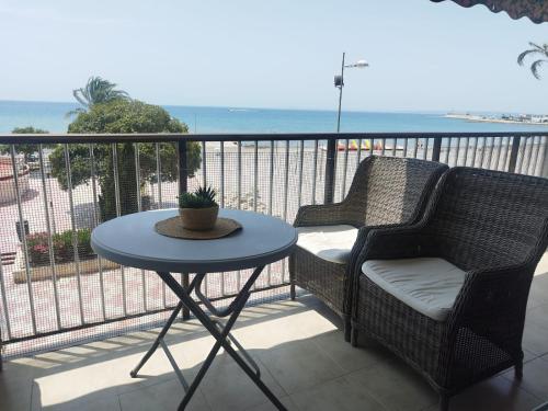 Fantastic terrace front of the beach