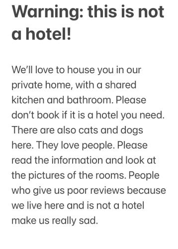 a text message about a hotel at Vintage apartment with fresh sea air and pets in Kristiansund