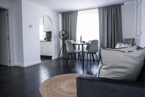 Χώρος καθιστικού στο Charming Coach House