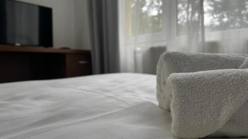 Postel nebo postele na pokoji v ubytování Astra Urban Leaf