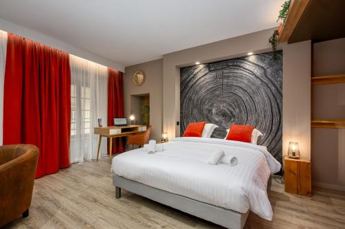 Postel nebo postele na pokoji v ubytování Le 16-Appart'Hôtel-GregIMMO
