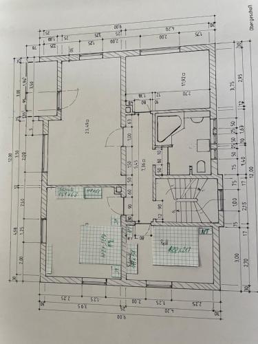 a drawing of a plan of a house at Holunder in Dinkelsbühl