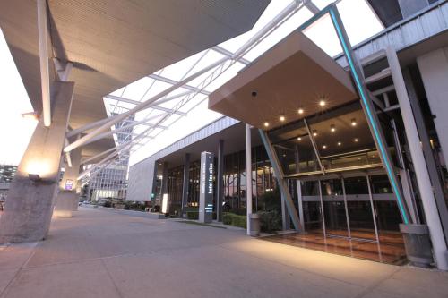 a view of a building with a glass ceiling at Los Silos Hotel in Santa Fe