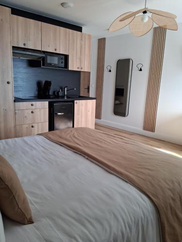Dapur atau dapur kecil di Appart-Hôtel Rouillac