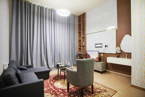 Χώρος καθιστικού στο High Class 1bhk Business bay Marasi Drive Dubai