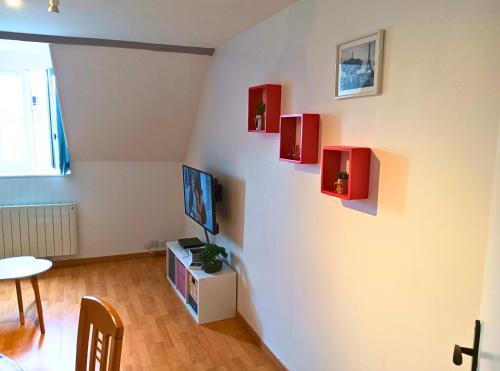 Μια τηλεόραση ή/και κέντρο ψυχαγωγίας στο Duplex du Pollet