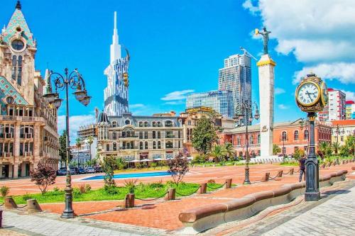 Nespecifikovaný výhled na destinaci Batumi nebo výhled na město při pohledu z hotelu