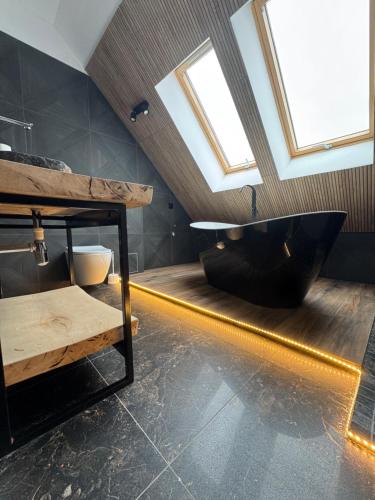 Una cama o camas en una habitación de Vigorhaus