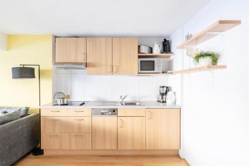 Kuchyň nebo kuchyňský kout v ubytování Haus Annette