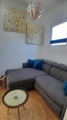 Posezení v ubytování Tiny Haus C235 Wacholderdrossel