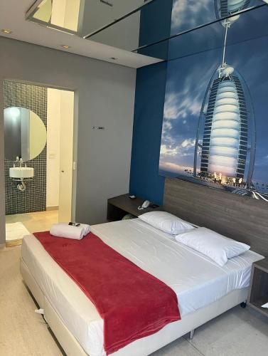 Katil atau katil-katil dalam bilik di Hotel Suites Flex Inn