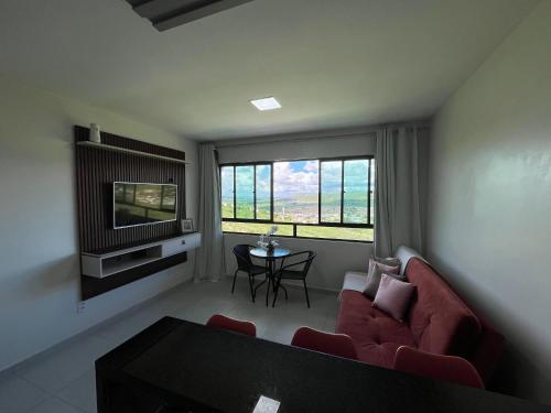 Χώρος καθιστικού στο AP 206 Domaine Residence Gravatá - PE