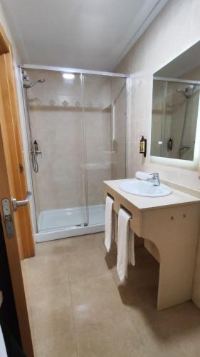 Koupelna v ubytování Agora Hostal