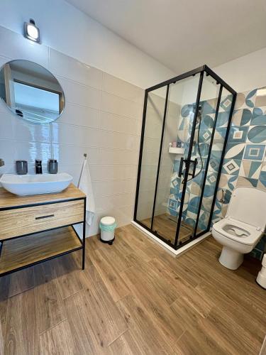 Ένα μπάνιο στο AZUR Apartments Alsóörs