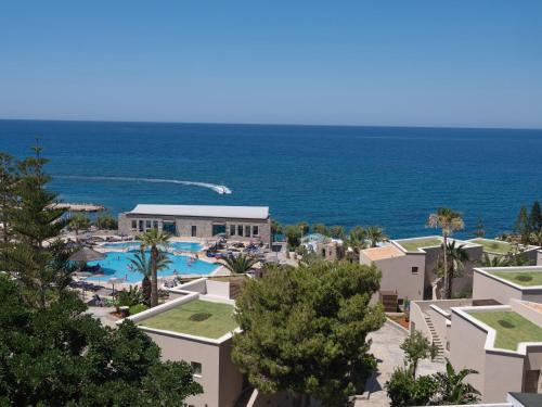 a view of the ocean from a resort at Nana Golden Beach All Inclusive Resort & Spa in Hersonissos