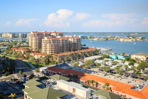 an aerial view of a city with a body of water at Belle Harbor 13 in Clearwater Beach