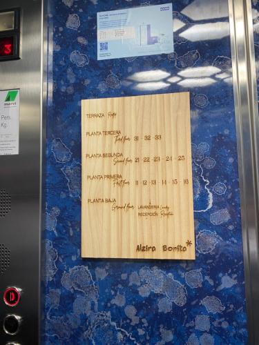 a piece of paper with writing on it on a machine at ALZIRA BONiTA LES BARRAQUES LOFT in Alzira