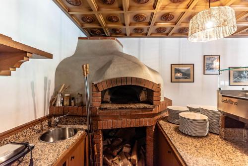 Dapur atau dapur kecil di Hotel National