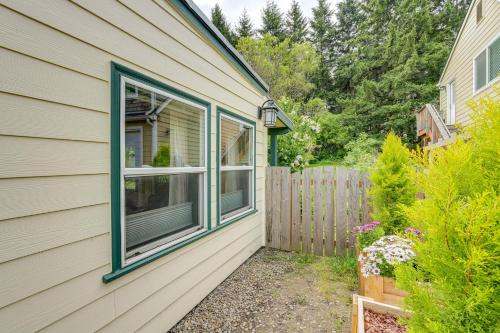 a house with a window and a fence at Less Than half Mi to OSU Studio in Corvallis Near Parks in Corvallis