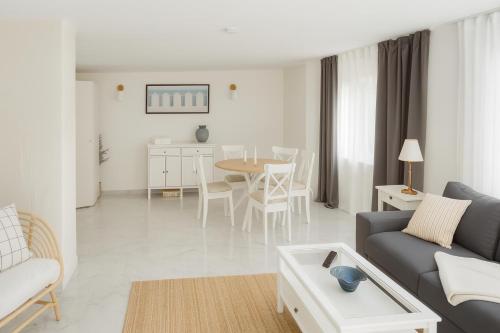 Χώρος καθιστικού στο Ferienhaus Pauline - Achterwasser Findling