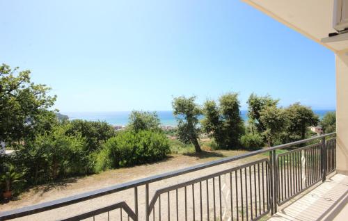 a balcony with a view of the ocean at Stunning Apartment In Agropoli in Agropoli