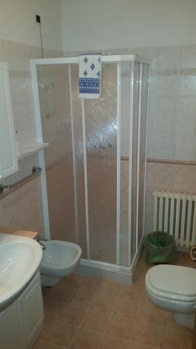 Koupelna v ubytování Albergo Ristorante Sciatori