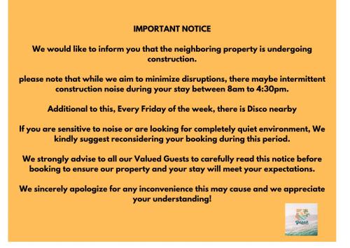 a page of a document with the text impeachment notice at Yapak Beach Villas in San Isidro