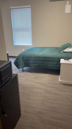 a bedroom with a bed and a tv in a room at Willow e-hotel in Mattoon