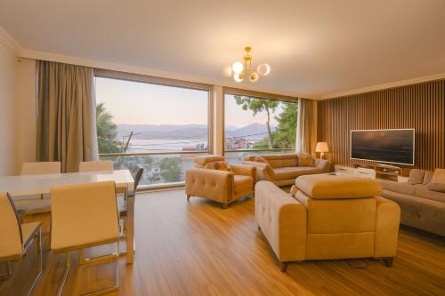 Χώρος καθιστικού στο Suna Suites Hotel & Fethiye