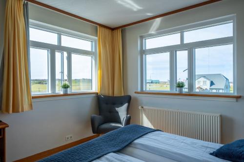Adventure Hotel Hellissandurにあるベッド