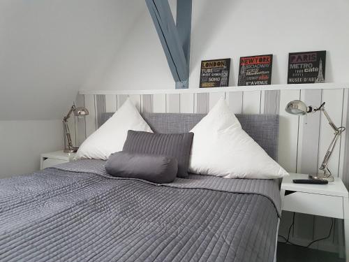 Katil atau katil-katil dalam bilik di Schöne Ferienwohnung für 6 Personen erwartet Sie im Oberharz