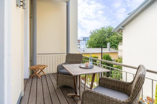 Balkón nebo terasa v ubytování Villa am Strand