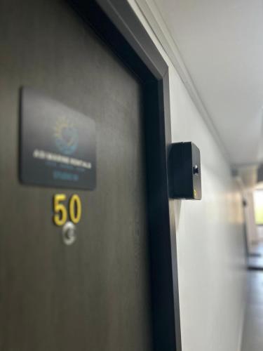a close up of a door with a speed sign on it at Asi Marine Rentals in Saturn
