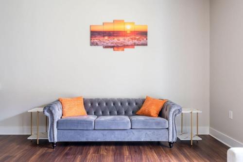 Χώρος καθιστικού στο Stylish 1BR in at the Crossing